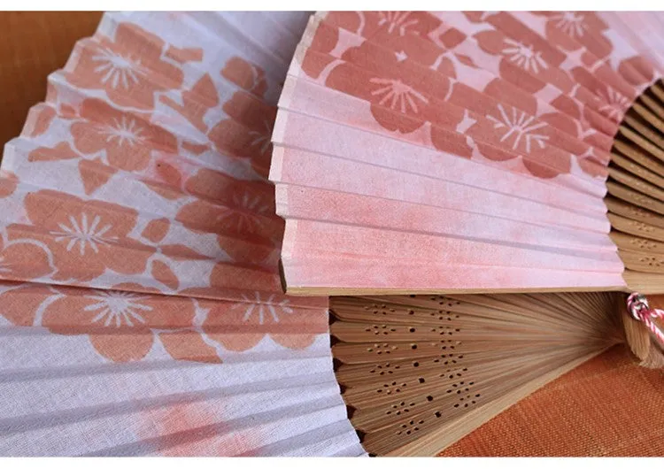 Tie-dye Folding Hand Fan 【Pink Sakura】