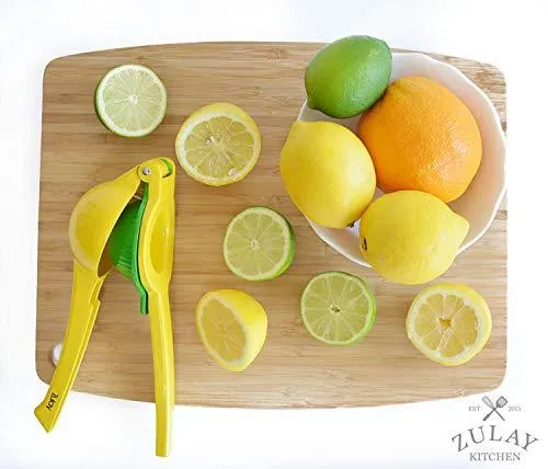 Top Rated Zulay Premium Quality Metal Lemon Lime Squeezer - Manual Citrus Press Juicer