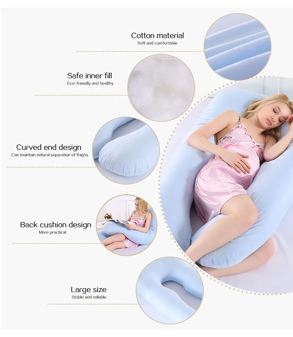 U Shape Cotton Sleeping Pillow For Pregnant Women