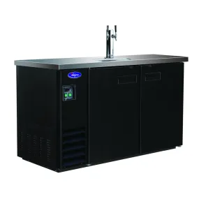 Valpro VPBD2-1, Two Door 49" Kegerator Draft Beer Dispenser, One Tower/Two Taps