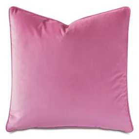 Vesper Velvet Throw Pillow Cover 20x20 in Magenta