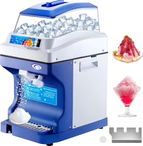 Vevor Ice Shaver Commercial Snow Cone Maker 441 lbs/H with 11 lbs Hopper 110V 320 RPM New