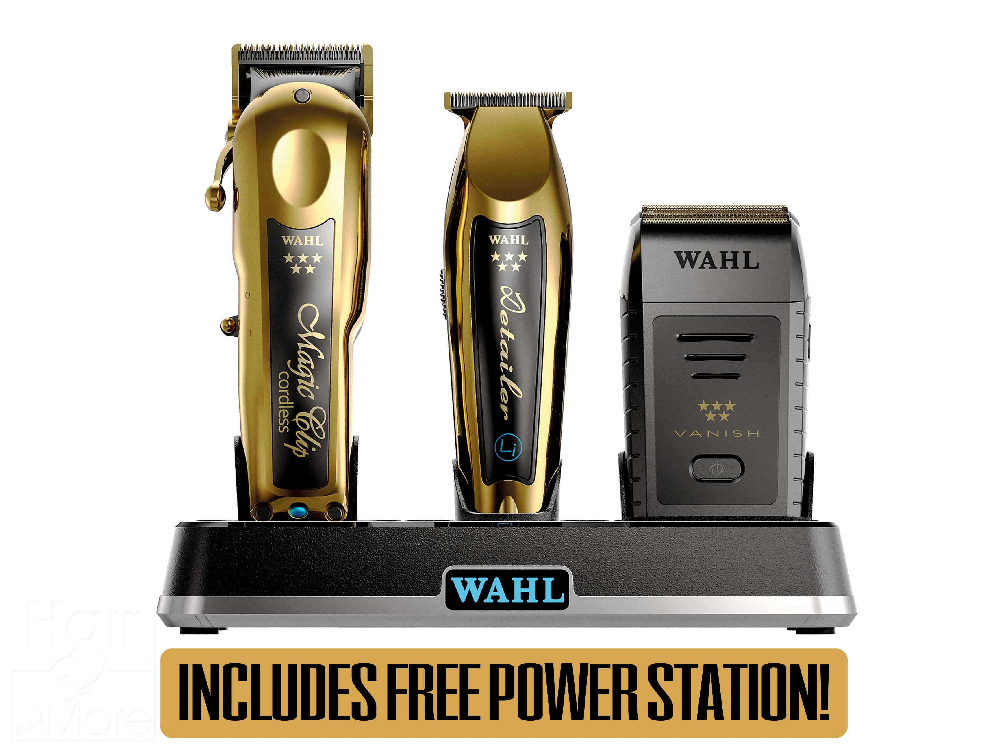 WAHL Professional - Gold Magic, Gold Detailer, Vanish Shaver   FREE Power Station PROMO