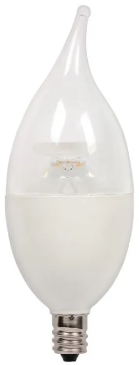 Westinghouse 4313800 7 Watt LED CA13 Decorative Dimmable - 2700 Kelvin - Warm White - 500 Lumens - E12-Candelabra Base - 120 Volt - Hanging Box