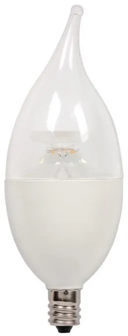 Westinghouse 4313800 7 Watt LED CA13 Decorative Dimmable - 2700 Kelvin - Warm White - 500 Lumens - E12-Candelabra Base - 120 Volt - Hanging Box