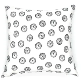 White Sand Dollar Cotton Throw Pillow Cover 18x18