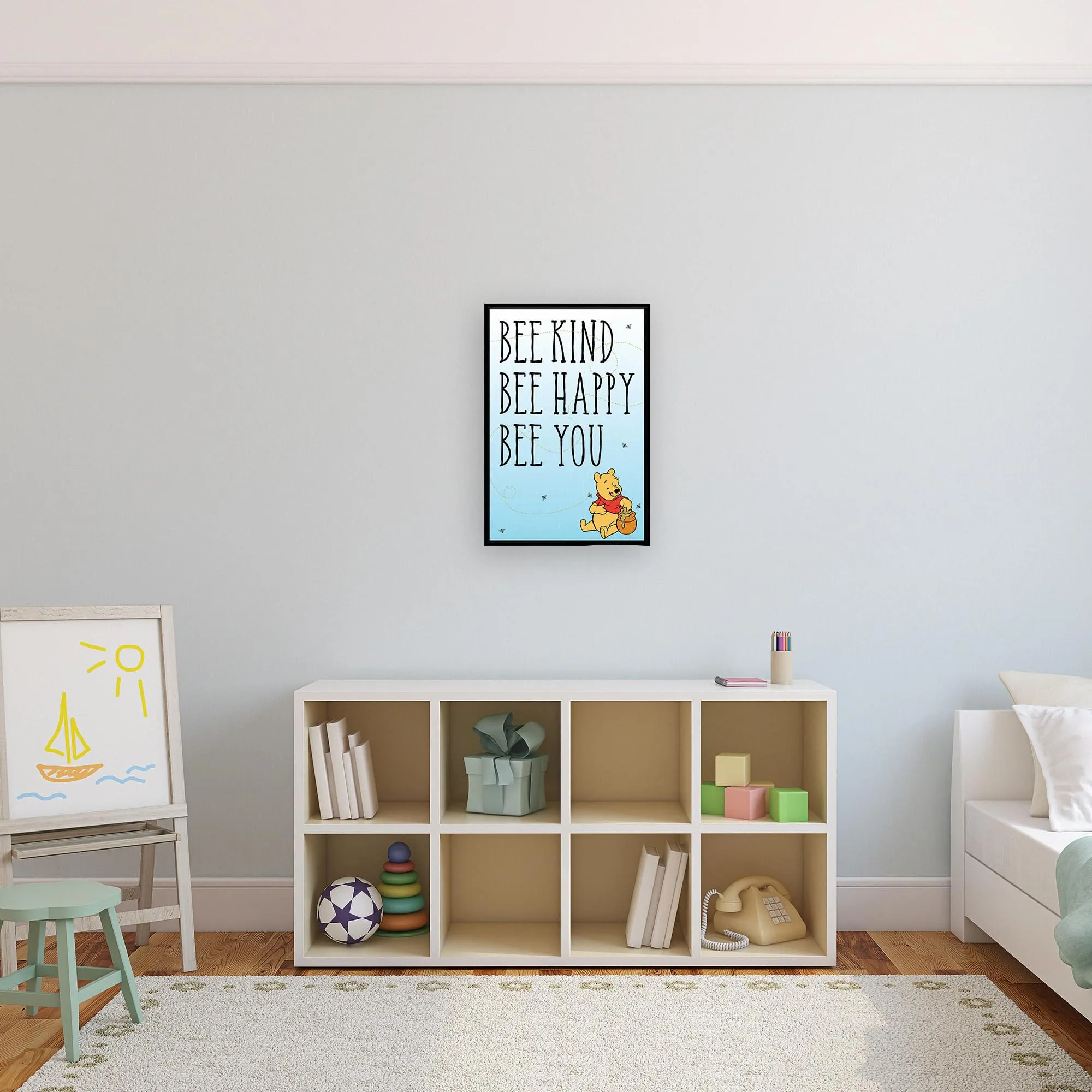 Winnie the Pooh Bee Kind 13 x 19 Inch Framed MDF Wall Art