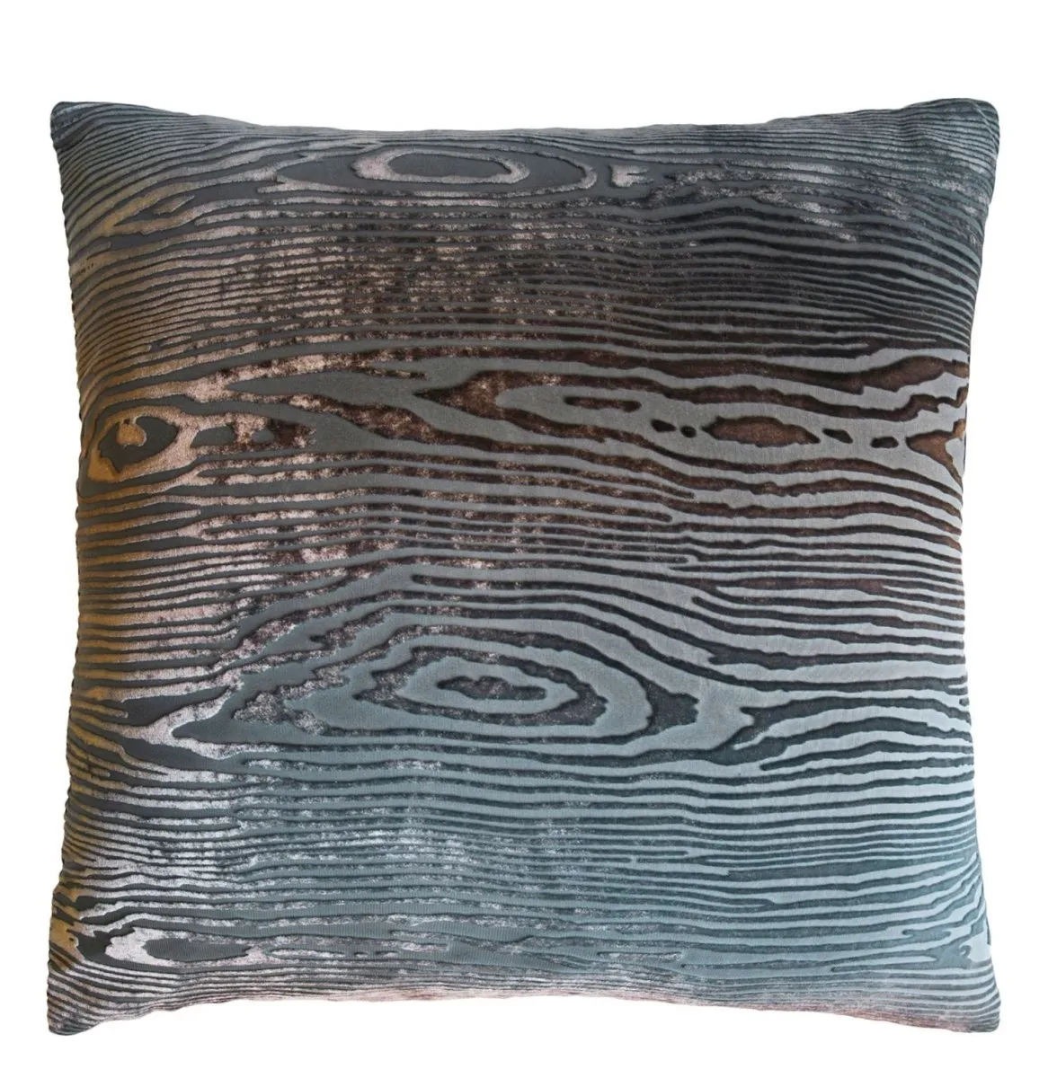 Woodgrain Gunmetal Velvet Pillows