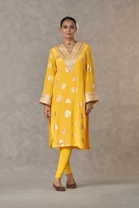 Yellow Parijat Kurta