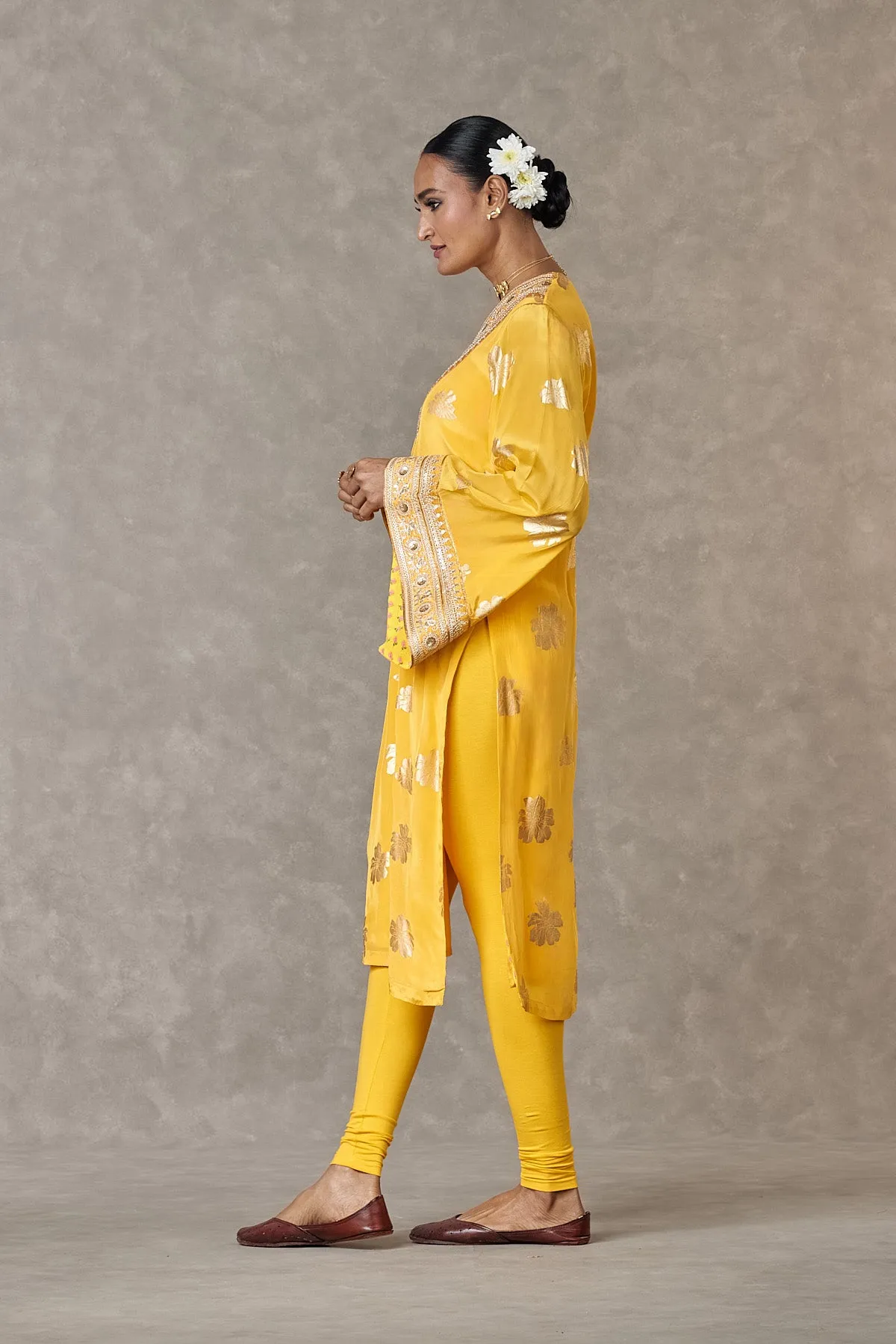 Yellow Parijat Kurta