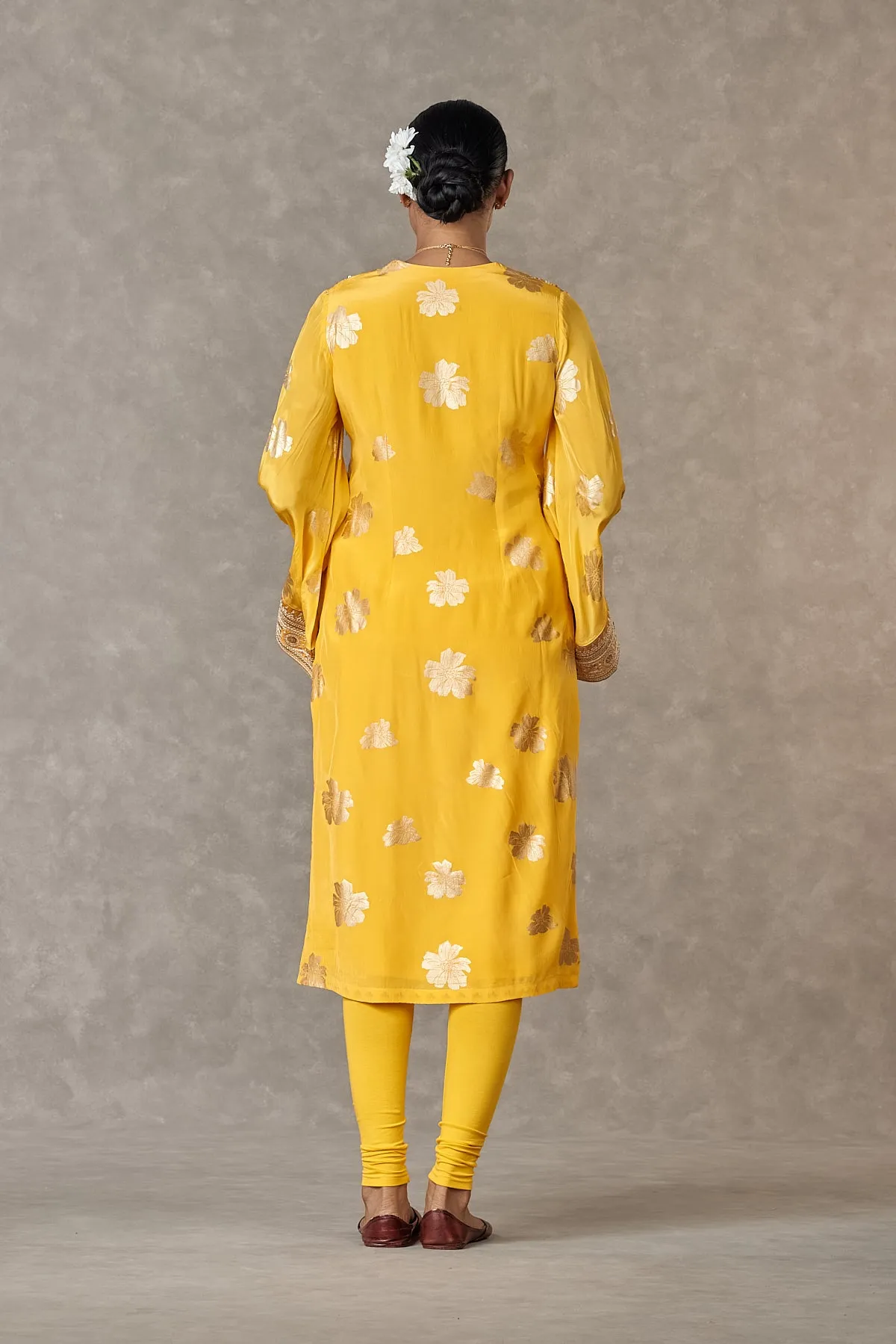 Yellow Parijat Kurta