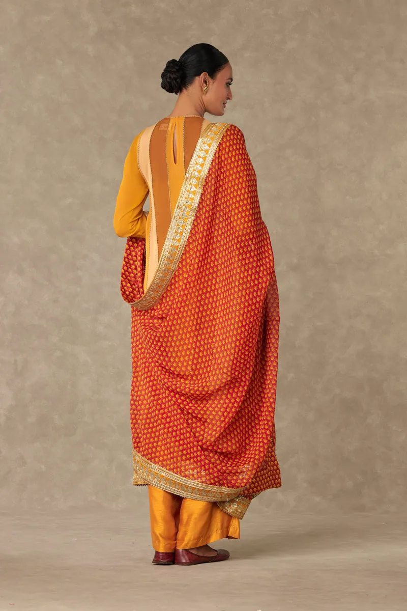 Yellow Sorbet Son-Patti Kurta Set