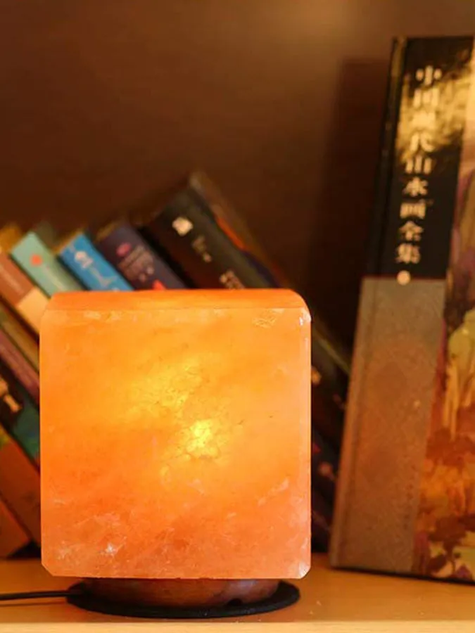 Yoga Studio Cube Crafted Himalayan Salt Lamp