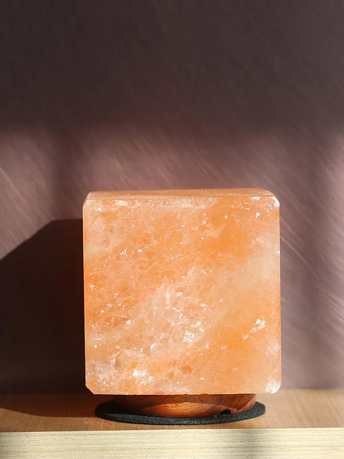 Yoga Studio Cube Crafted Himalayan Salt Lamp