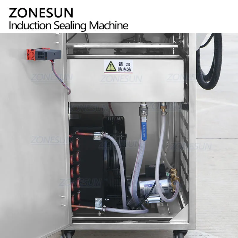 ZONESUN ZS-FK6000 Automatic Water-cooled Plastic Squeeze Bottle Cap Sealer Aluminium Foil Continues Induction Sealing Machine