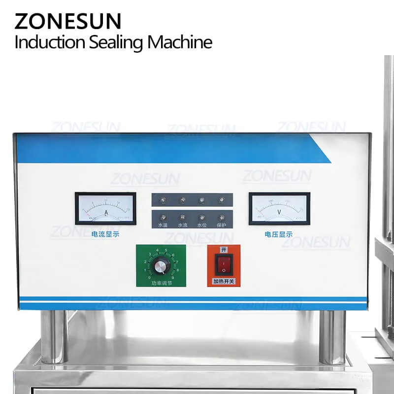 ZONESUN ZS-FK6000 Automatic Water-cooled Plastic Squeeze Bottle Cap Sealer Aluminium Foil Continues Induction Sealing Machine